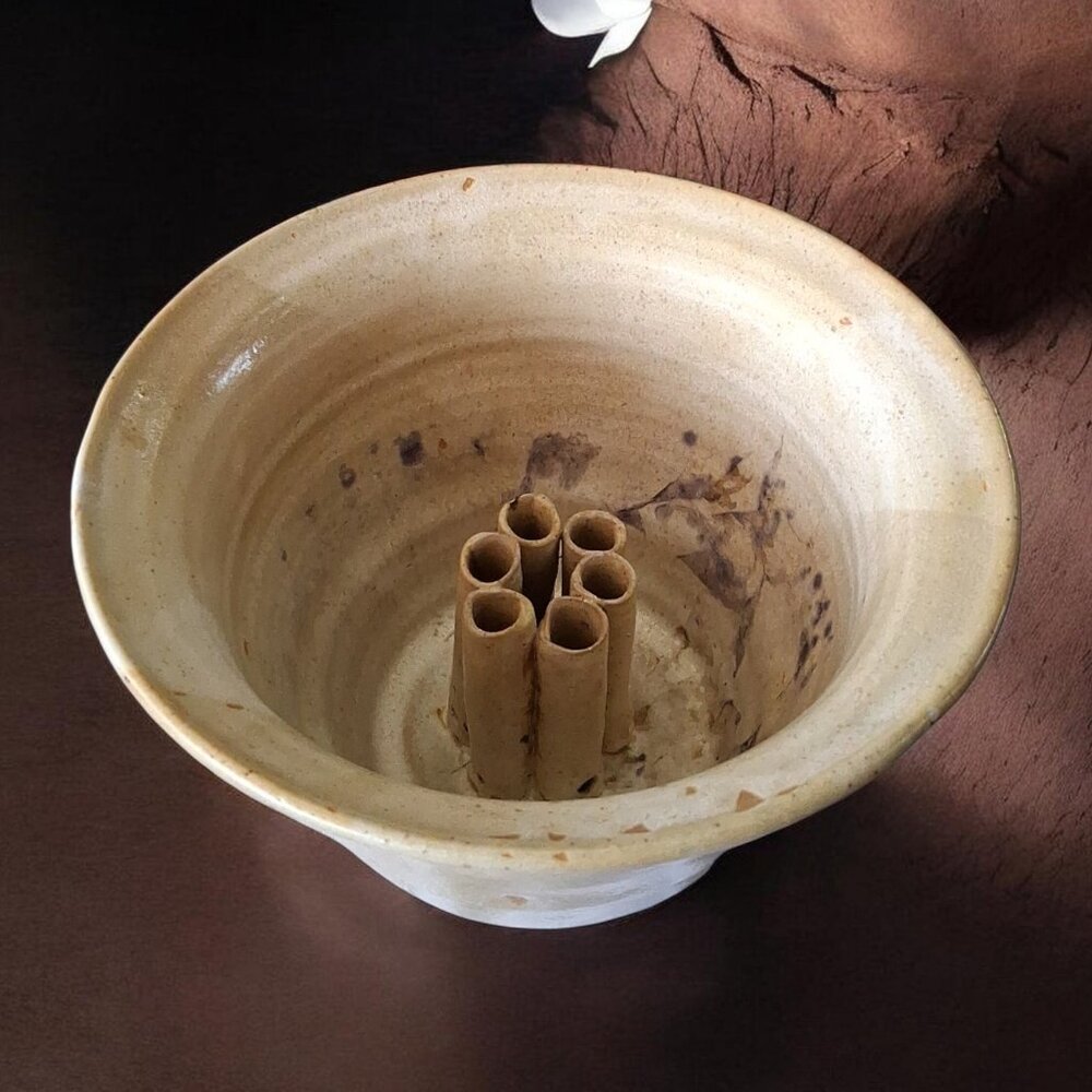 Japanese Ikebana Bowl- Frog Bowl Flowers Handmade